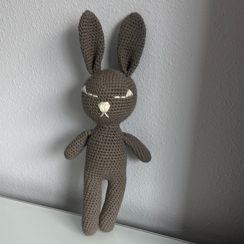 Handmade Brown Crochet Bunny